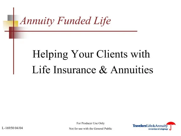 annuity funded life
