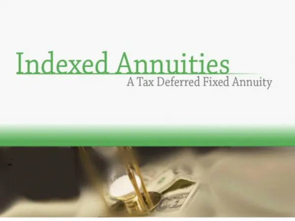 an indexed annuity is a fixed annuity