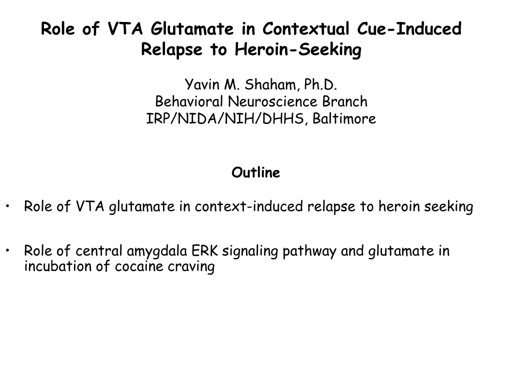 role of vta glutamate in contextual cue induced