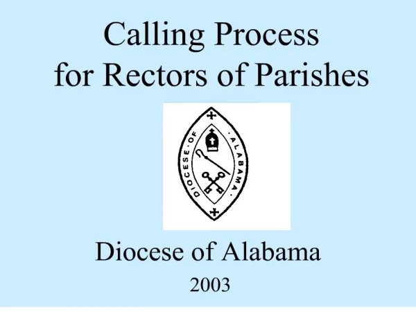 calling process for rectors of parishes