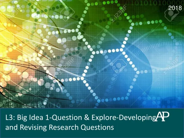 L3: Big Idea 1-Question &amp; Explore-Developing and Revising Research Questions