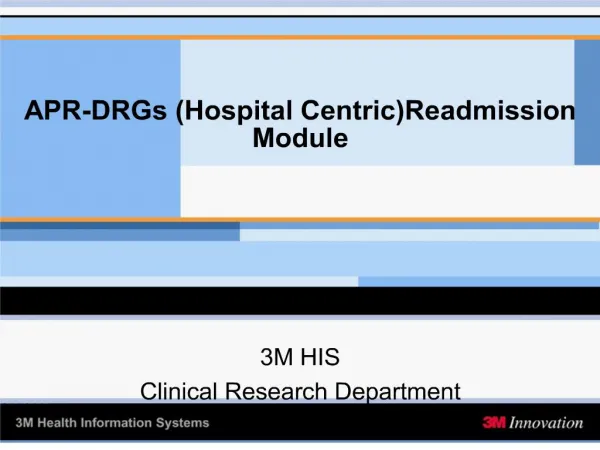 apr-drgs hospital centricreadmission module