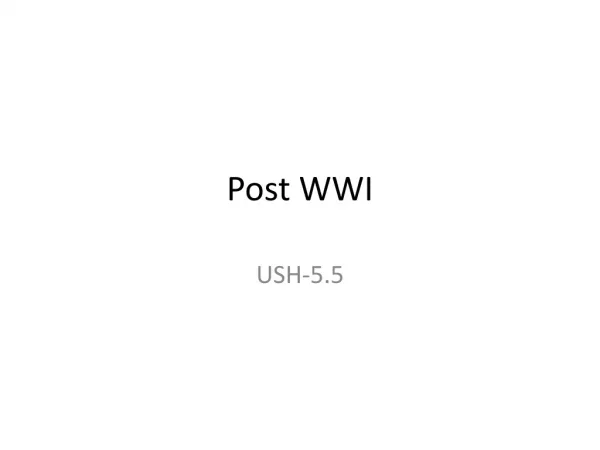 Post WWI