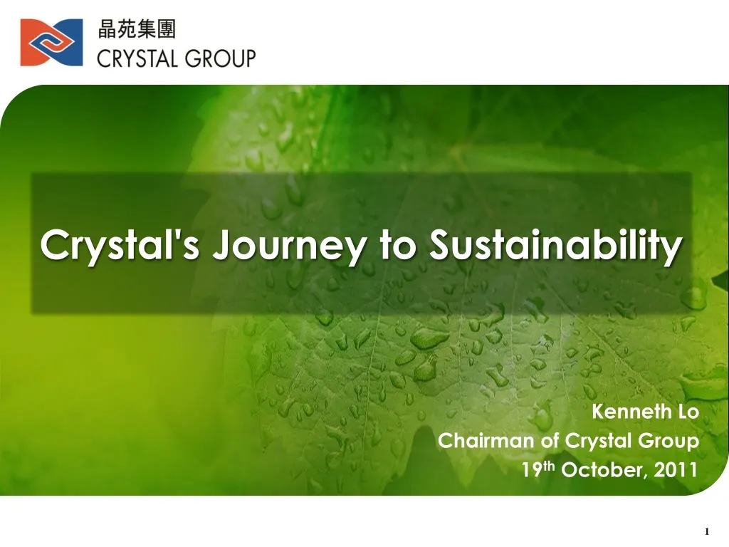 crystal s journey to sustainability