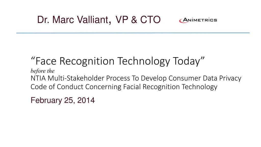 face recognition technology today before the ntia