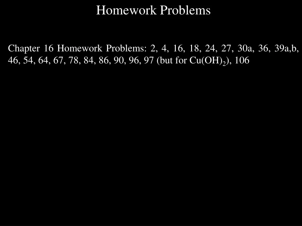 homework problems chapter 16 homework problems