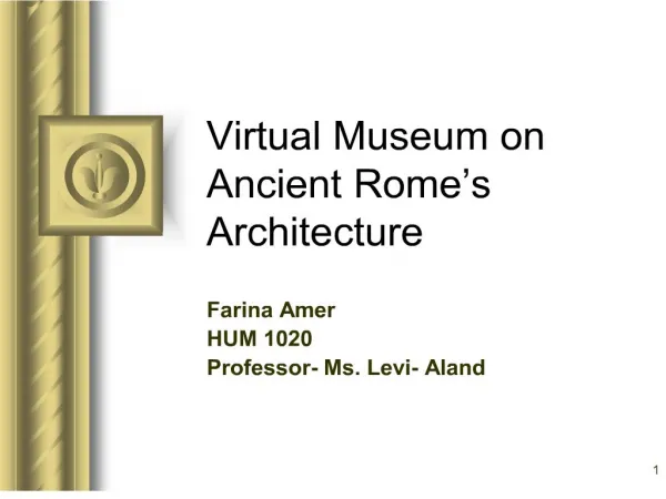 virtual museum on ancient rome s architecture