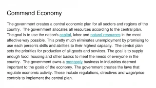 Command Economy - slide 1