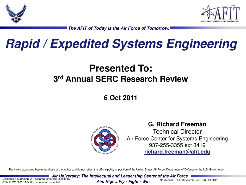 rapid expedited systems engineering presented