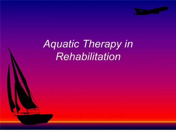 aquatic therapy in rehabilitation
