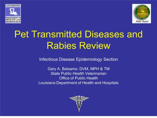 pet transmitted diseases and rabies review