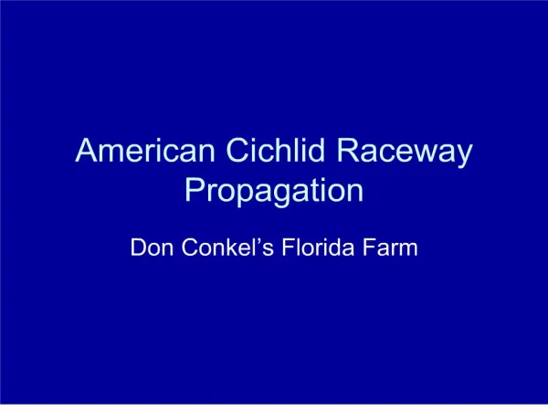 american cichlid raceway propagation