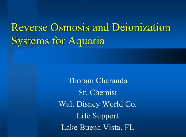 reverse osmosis and deionization systems for aquaria
