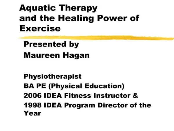aquatic therapy and the healing power of exercise