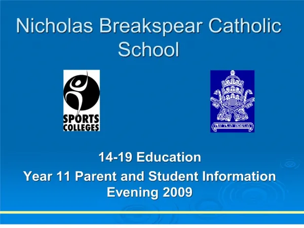 nicholas breakspear catholic school