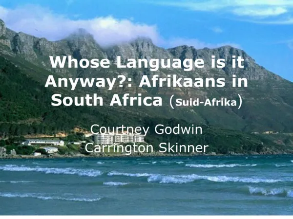 whose language is it anyway: afrikaans in south africa s