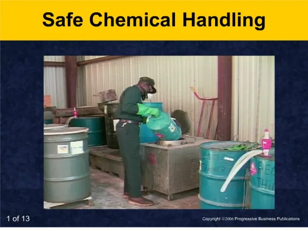 safe chemical handling