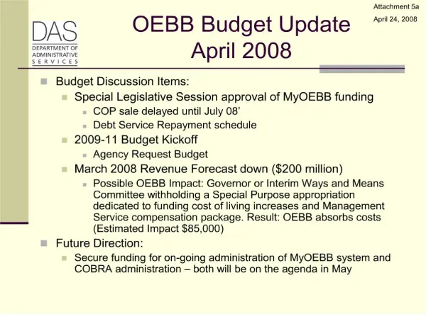 oebb budget update april 2008