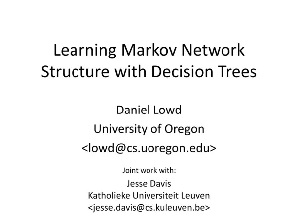 Learning Markov Network Structure with Decision Trees