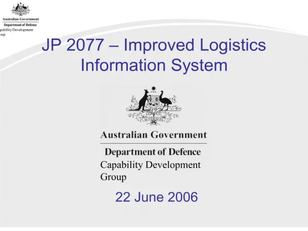 jp 2077 improved logistics information system