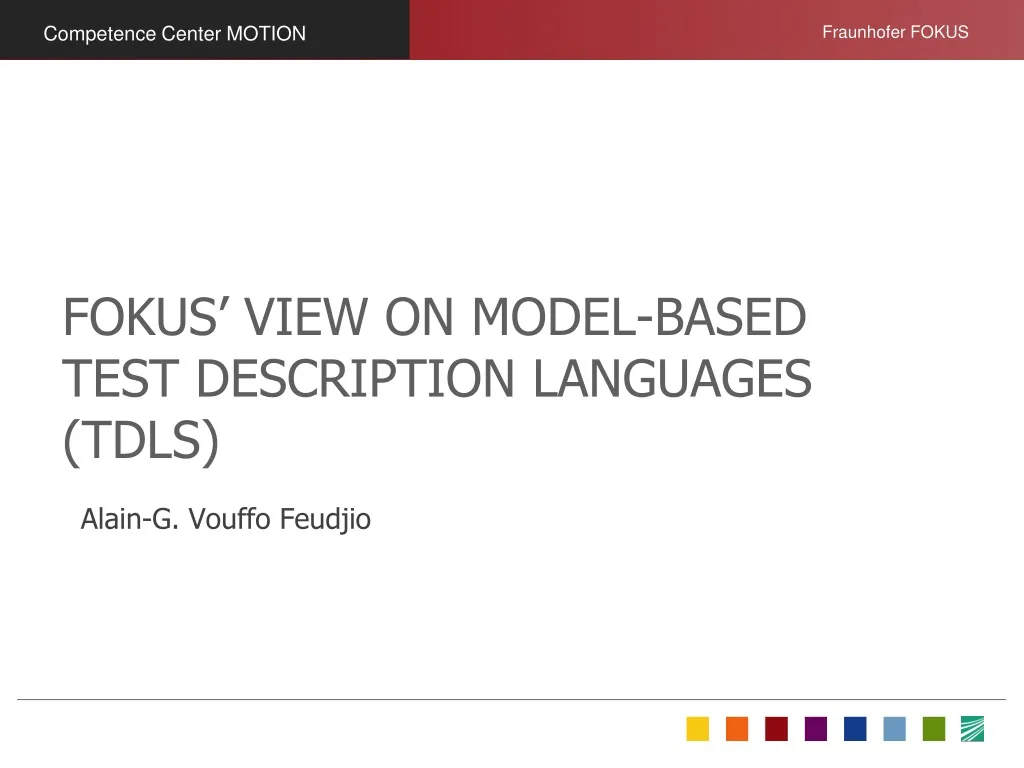 fokus view on model based test description languages tdls