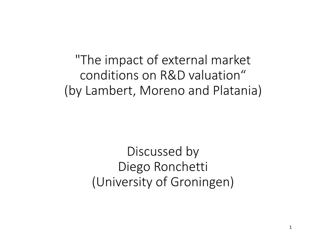 the impact of external market conditions