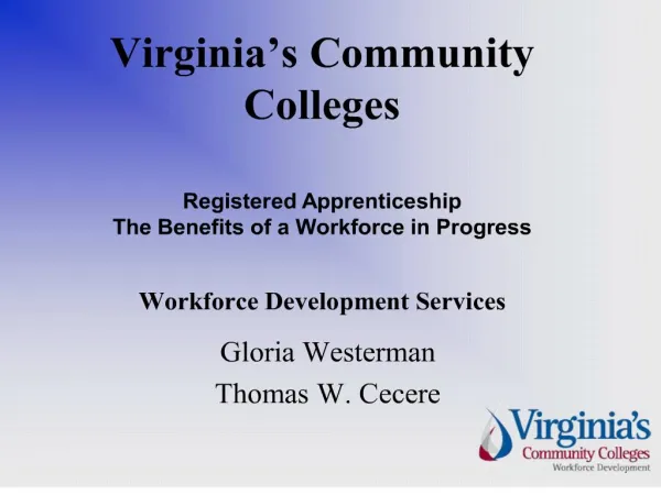 virginia s community colleges workforce development services