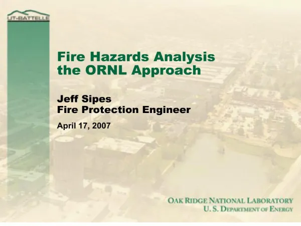 fire hazards analysis the ornl approach