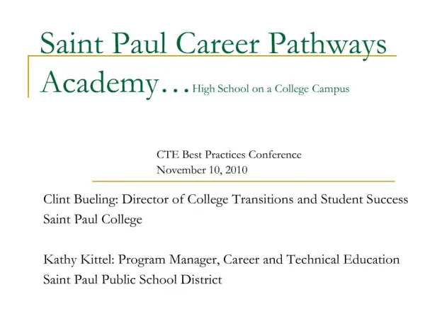 saint paul career pathways academy high school on a college campus