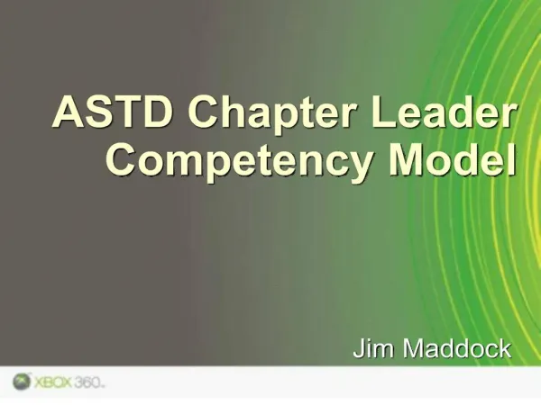 astd chapter leader competency model