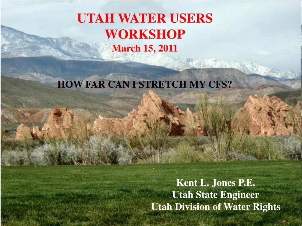 utah water users workshop march 15 2011