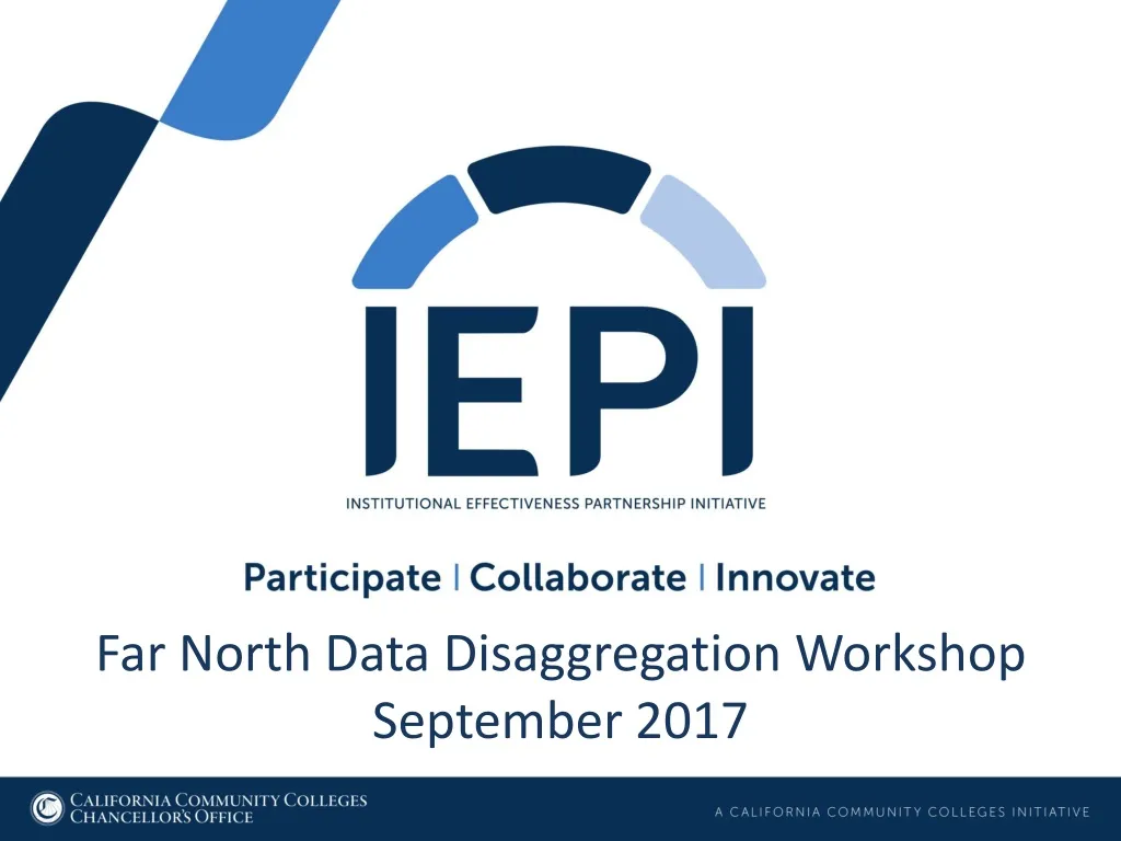 far north data disaggregation workshop september 2017