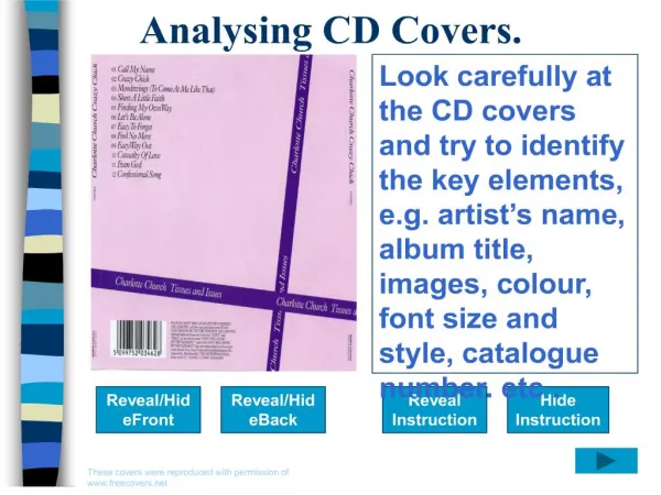 analysing cd covers.