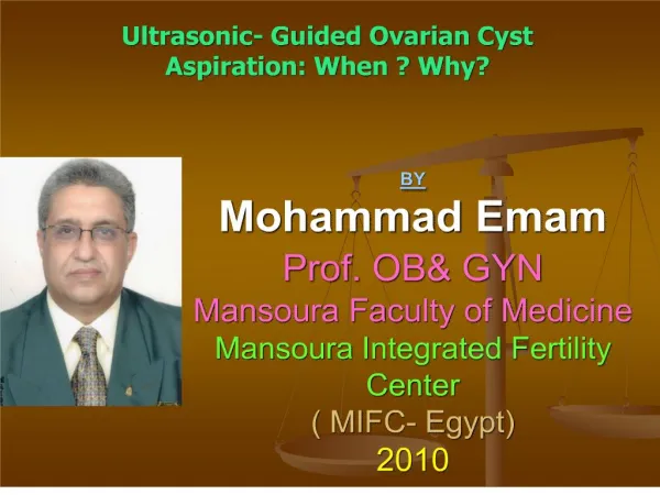 by mohammad emam prof. ob gyn mansoura faculty of medicine mansoura integrated fertility center mifc- egypt 2010