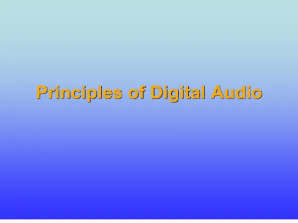 principles of digital audio