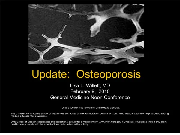 update: osteoporosis
