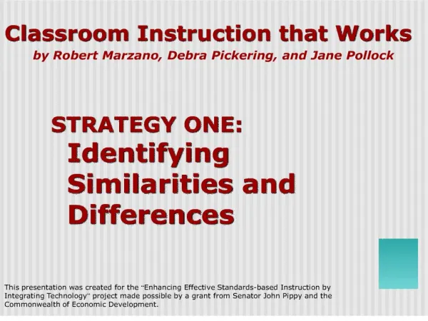classroom instruction that works by robert marzano, debra pickering, and jane pollock