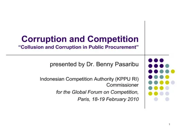 corruption and competition