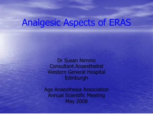 analgesic aspects of eras