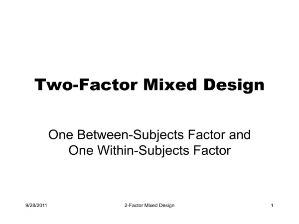 two-factor mixed design