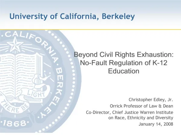 beyond civil rights exhaustion: no-fault regulation of k-12 education