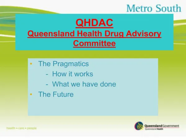 qhdac queensland health drug advisory committee
