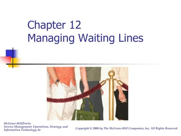 chapter 12 managing waiting lines