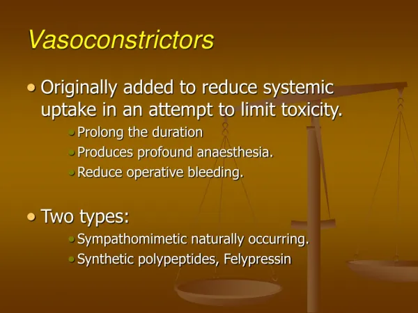 Vasoconstrictors