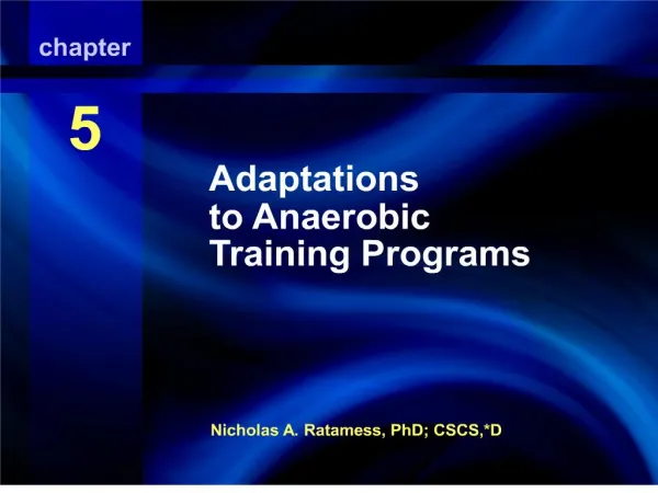 adaptations to anaerobic training programs