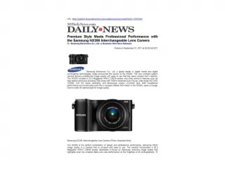 the samsung nx200 interchangeable lens camera (ny dailynews)