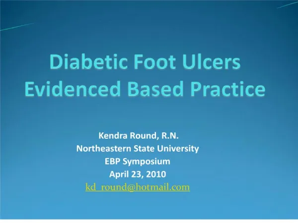 diabetic foot ulcers evidenced based practice