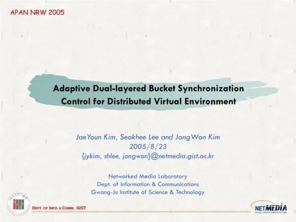 Adaptive Dual-layered Bucket Synchronization Control for Distributed Virtual Environment