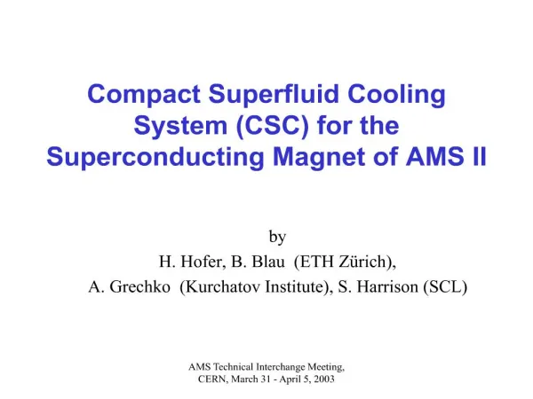 compact superfluid cooling system csc for the superconducting ...