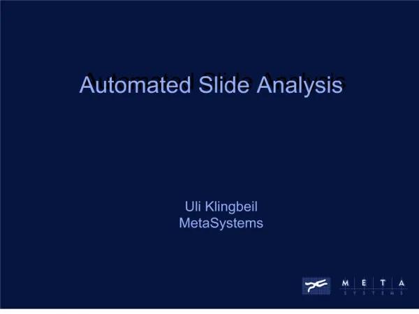 automated slide analysis